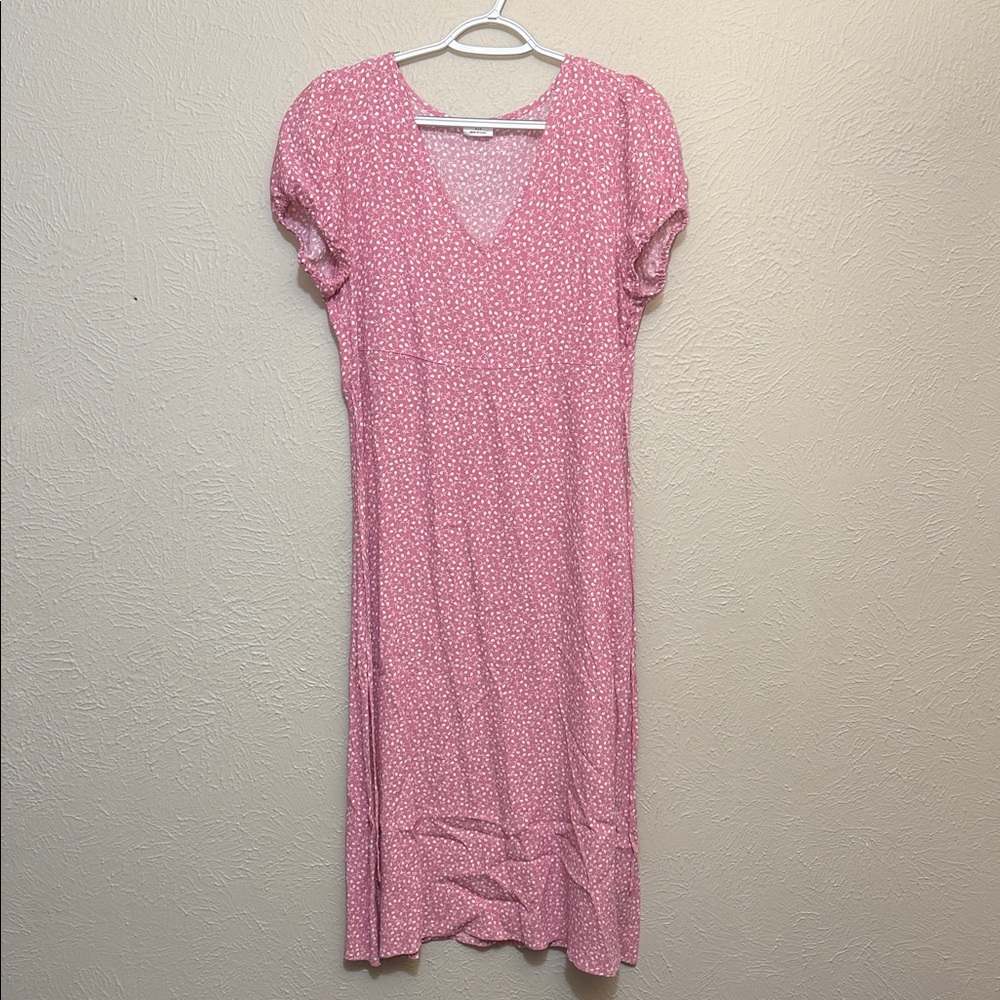 Cotton On Pink Patterned Midi Dress